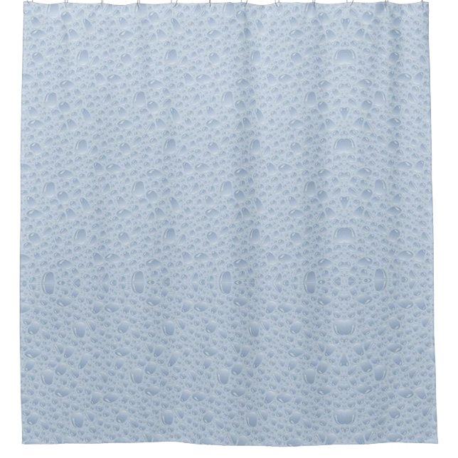 Water Splashes Raindrops Shower Curtain (Front)