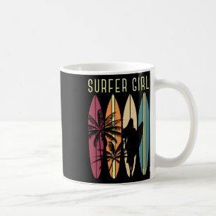 Water Sports Surfing Girls Surfboard Surfer Hobby Coffee Mug