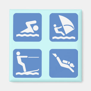 Water Sports Symbols Magnet