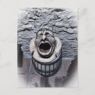 Water Spout Stone Sculpture Postcard
