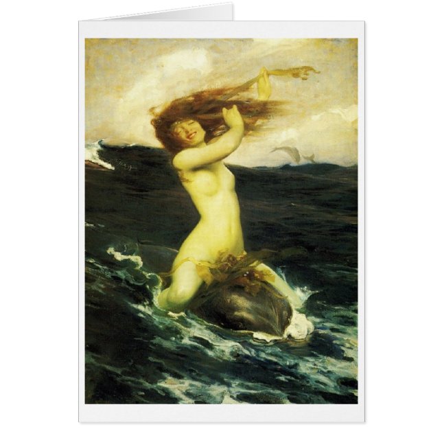 Water Sprite Riding a Dolphin (Front)