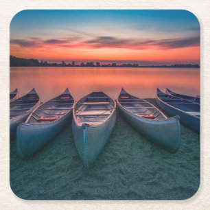 Water St. Louis Missouri Bay Square Paper Coaster
