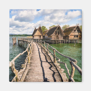 Water   Stilt Houses Over the Water Magnet