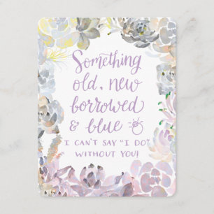 Water Succulents Bridesmaid Card