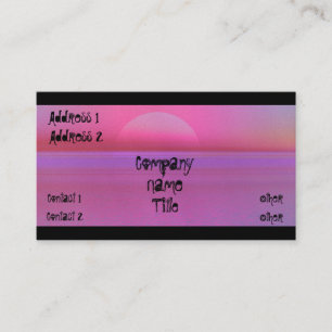 Water & Sunset Business Card