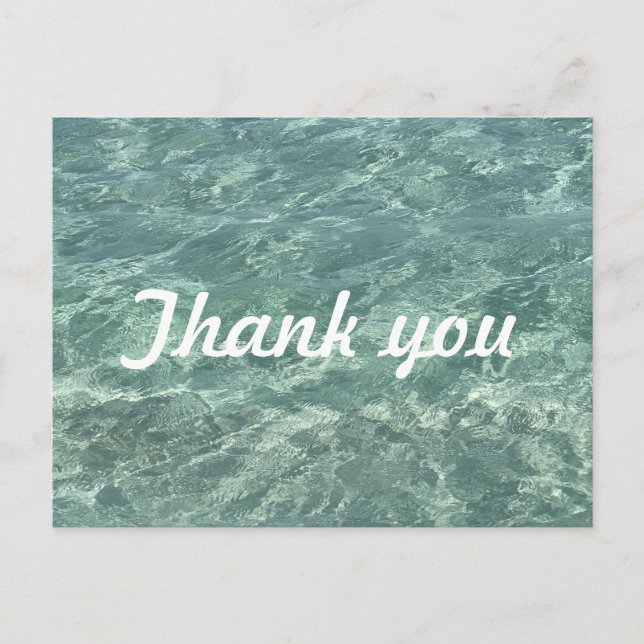 Water Swimming Pool Beach Ocean Patterns Thank You Postcard (Front)