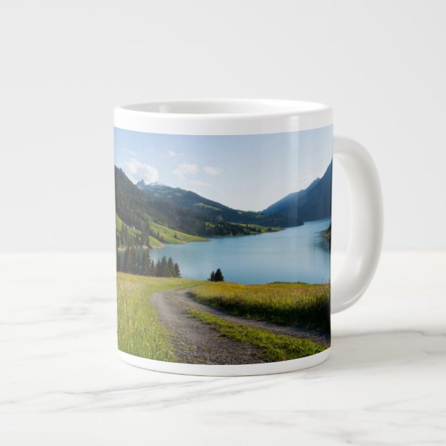 Water | Swiss Alps Footpath Large Coffee Mug (Front Right)