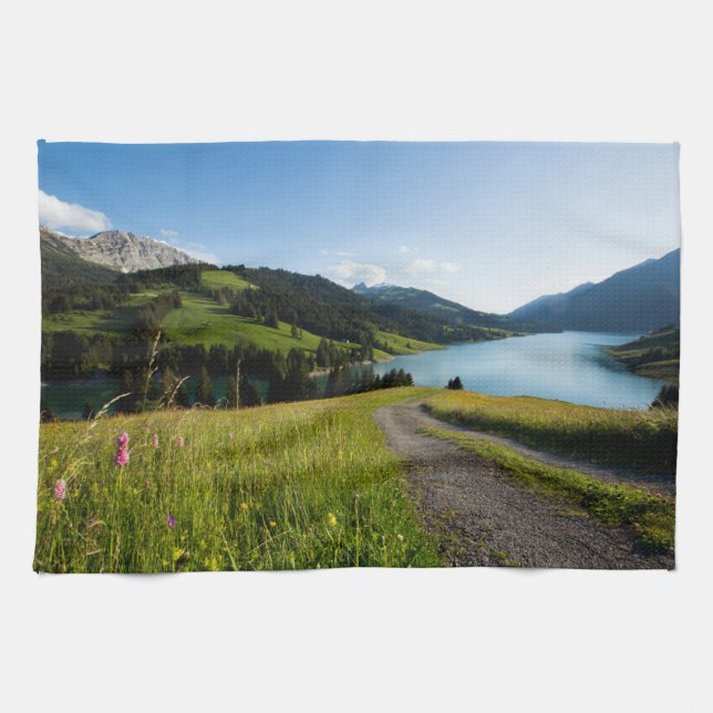 Water | Swiss Alps Footpath Tea Towel (Horizontal)