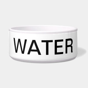 "Water" Text Design Pet Bowl