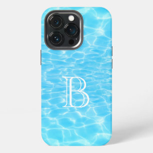Water Texture water ripples cool modern monogram iPhone 13 Pro Case