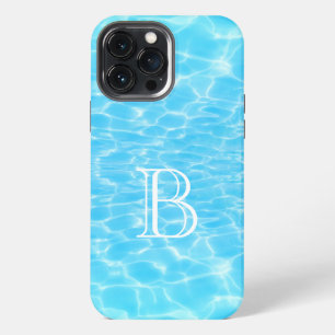 Water Textures water ripples cool modern monogram iPhone 13 Pro Max Case