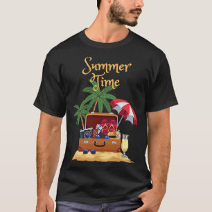 Water to relax summertime palm trees sandy beach w T-Shirt