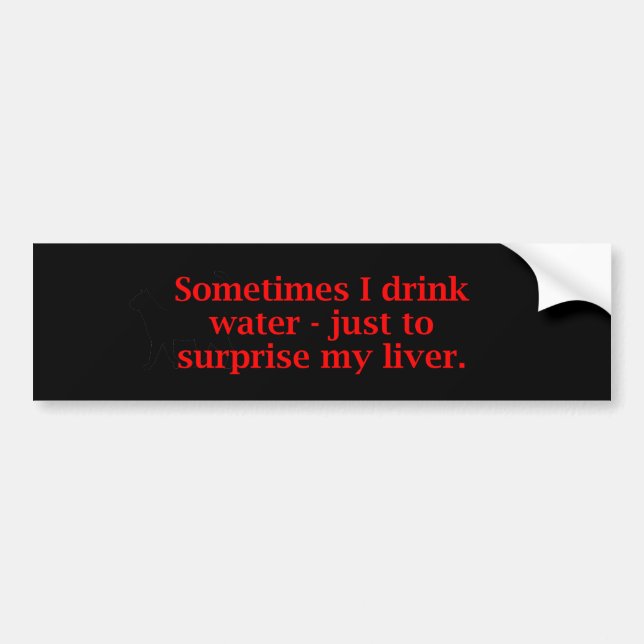 Water To Surprise Liver Bumper Sticker (Front)
