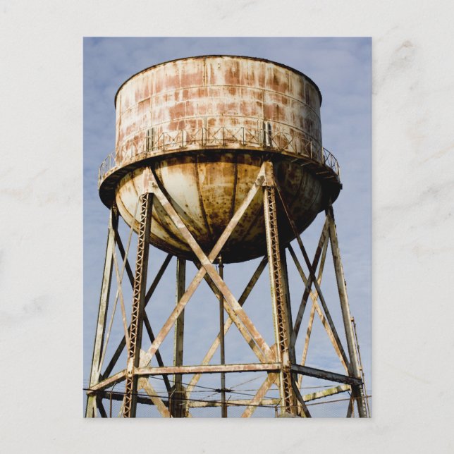 Water Tower at Alcatraz Postcard (Front)