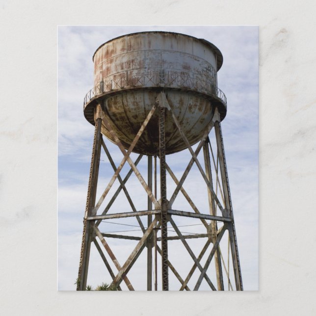Water Tower at Alcatraz Postcard (Front)