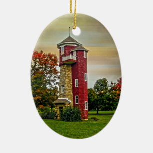 Water Tower Ceramic Tree Decoration