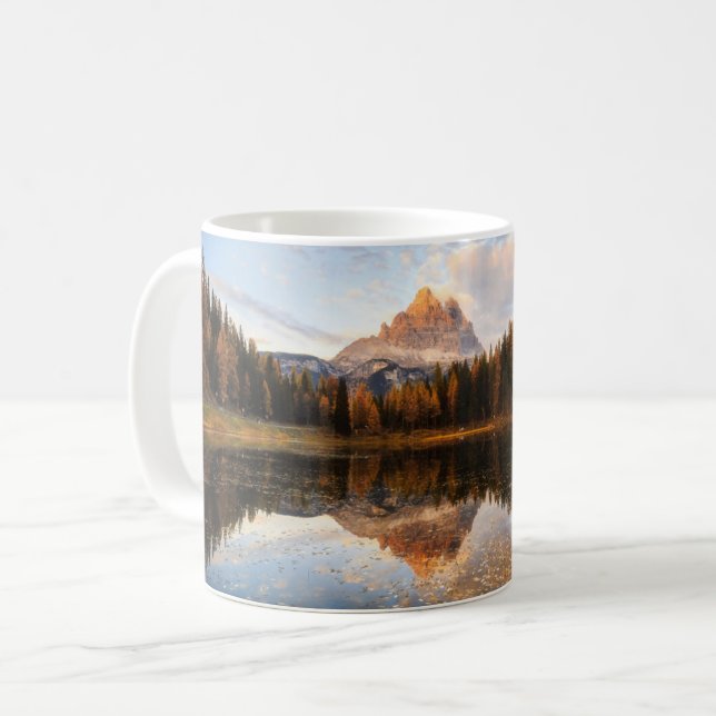 Water | Tre Cime Di Lavaredo Italy Coffee Mug (Front Left)