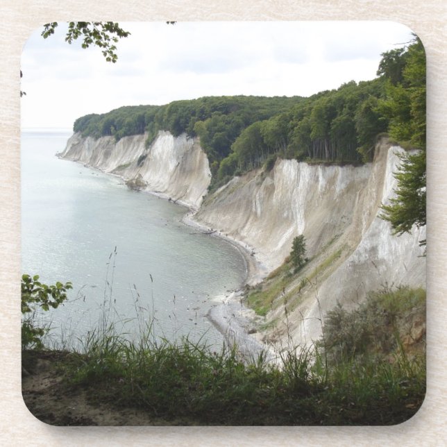 Water Trees Nature Cliffs Peace Love Destiny Coaster (Front)