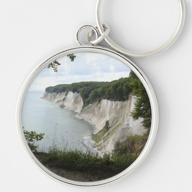 Water Trees Nature Cliffs Peace Love Destiny Key Ring (Front)