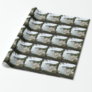 Water Trees Nature Cliffs Peace Love Destiny Wrapping Paper