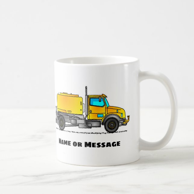 Water Truck Mug, Construction Mugs, Transportation Coffee Mug (Right)