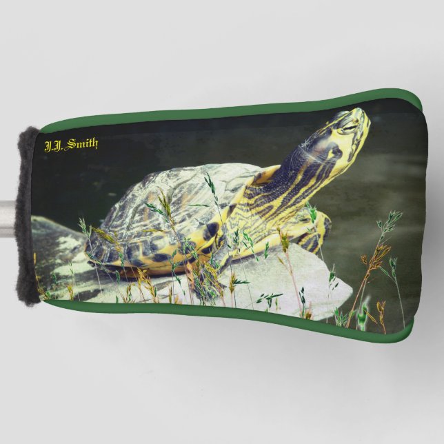 Water Turtle  Animal Trendy Golf Putter Head Cover (Front)
