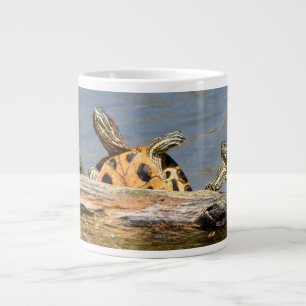 Water Turtles Getting Some Sun Large Coffee Mug
