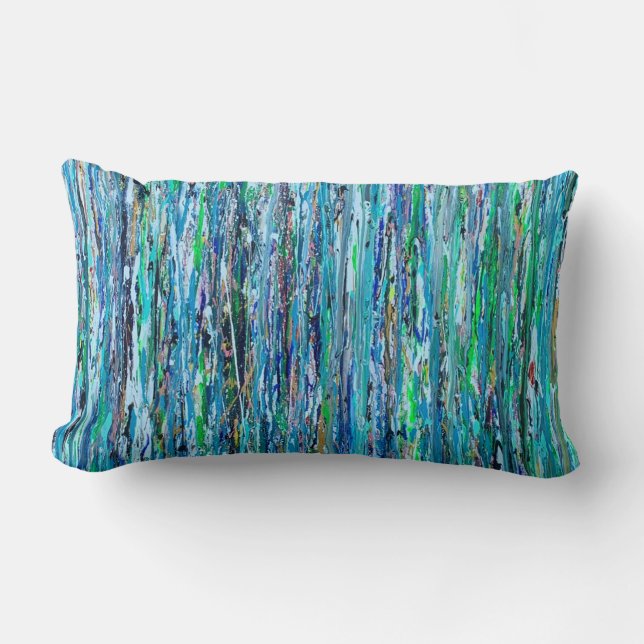 Water Under the Bridge Poly Lumbar Throw Pillow (Front)