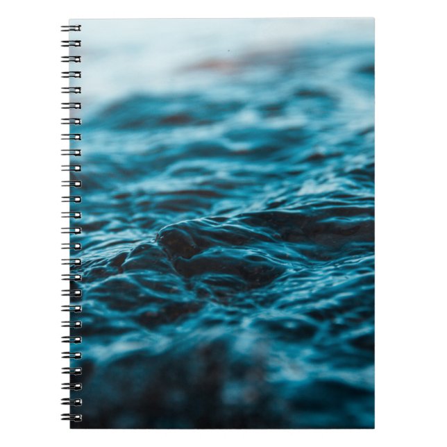 WATER WAVE IN CLOSE UP PHOTOGRAPHY NOTEBOOK (Front)