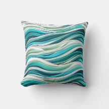Water Waves, green blue