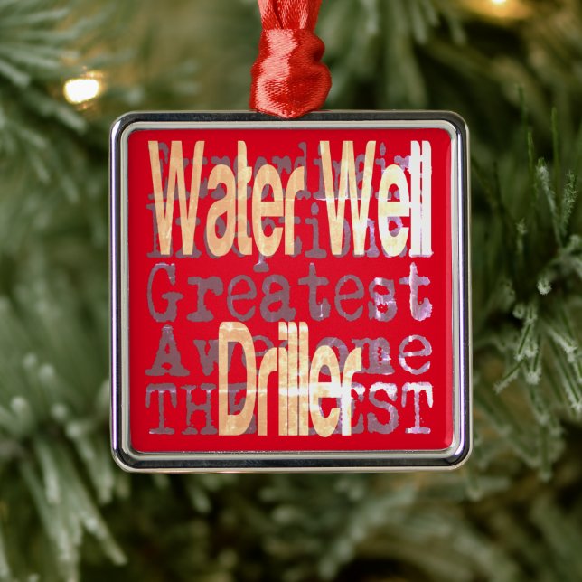 Water Well Driller Extraordinaire Metal Ornament (Tree)
