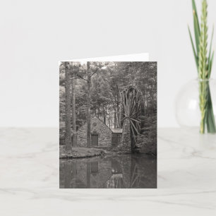 Water wheel b/w card