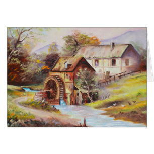 Water wheel in the countryside