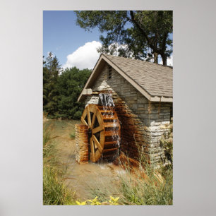Water Wheel Poster