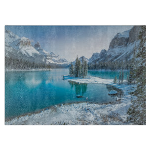 Water   Winter Jasper National Park, Canada Cutting Board
