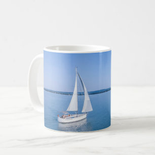 Water   Yacht at Lake Balaton Lake Hungary Coffee Mug