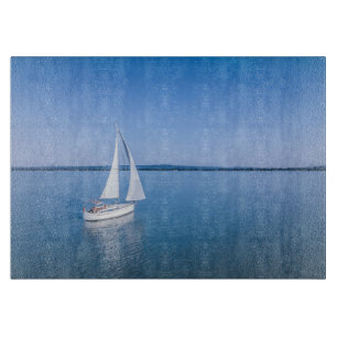 Water Yacht at Lake Balaton Lake Hungary Cutting Board