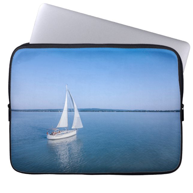 Water | Yacht at Lake Balaton Lake Hungary Laptop Sleeve (Front)