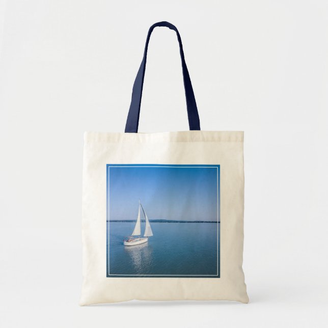 Water | Yacht at Lake Balaton Lake Hungary Tote Bag (Front)