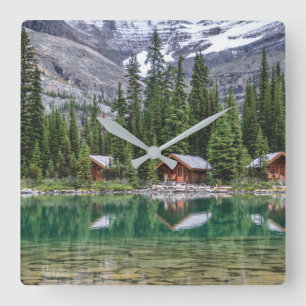 Water   Yoho National Park Canada Square Wall Clock