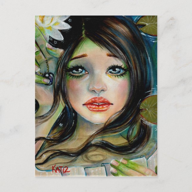 Waterbabe and the black pearl postcard (Front)