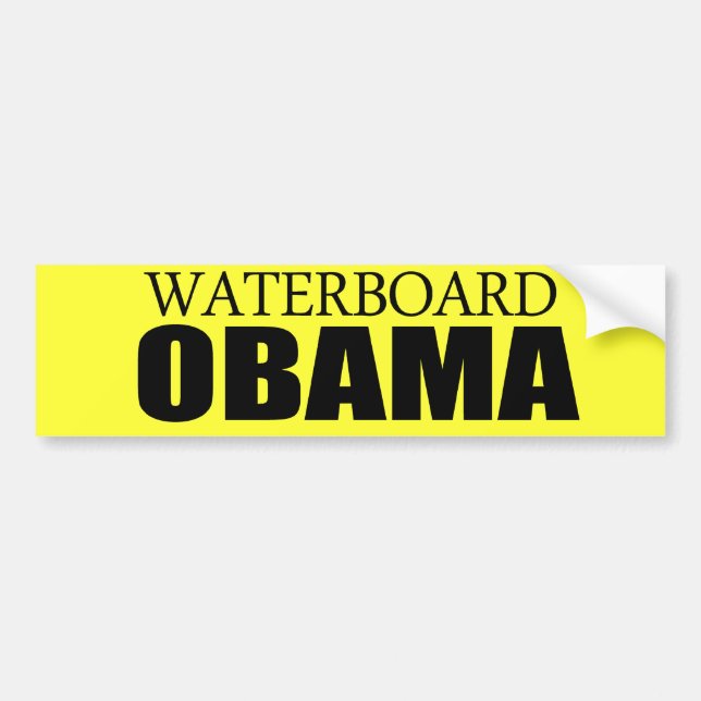Waterboard Obama Bumper Sticker (Front)
