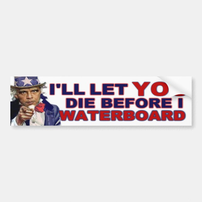 Waterboard or Die Bumper Sticker (Front)