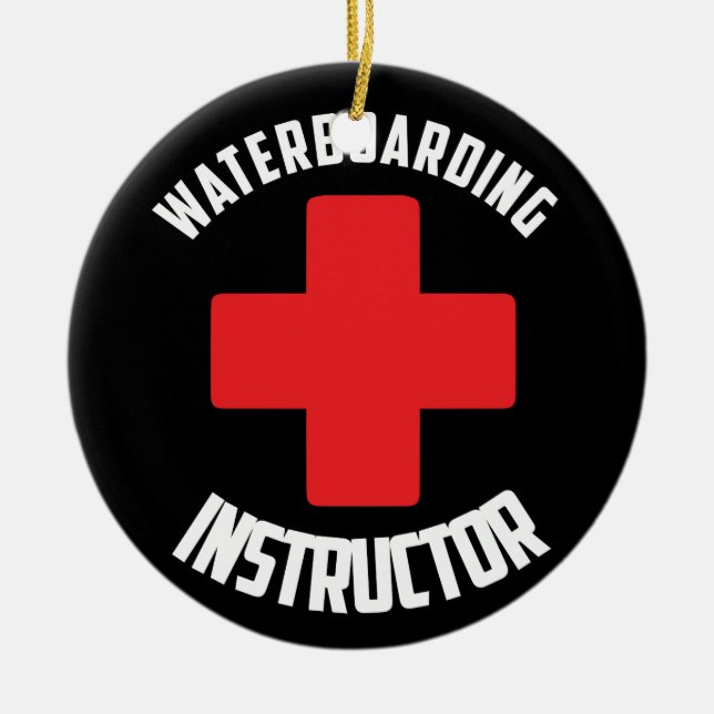 Waterboarding Instructor Ceramic Ornament (Front)