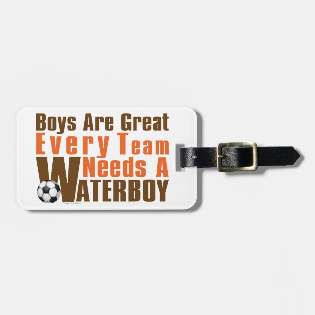 Waterboy Soccer Luggage Tag (Front Horizontal)