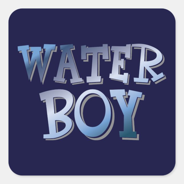 WaterBoy Square Sticker (Front)