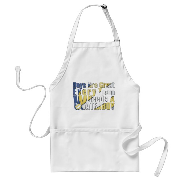 Waterboy Volleyball in Blue and Yellow Standard Apron (Front)