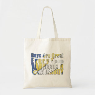 Waterboy Volleyball in Blue and Yellow Tote Bag