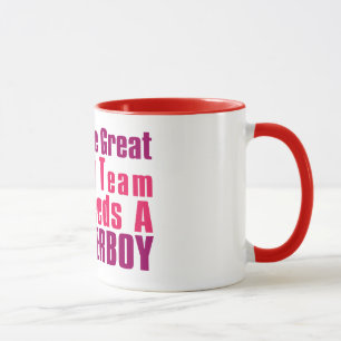 Waterboy Volleyball in Pink Mug