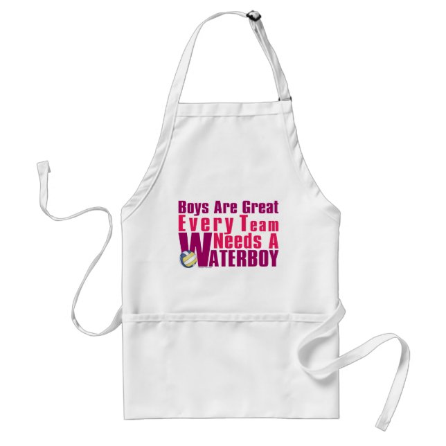 Waterboy Volleyball in Pink Standard Apron (Front)